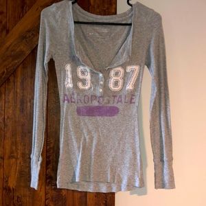1987 Aeropostale Long Sleeve V-Neck